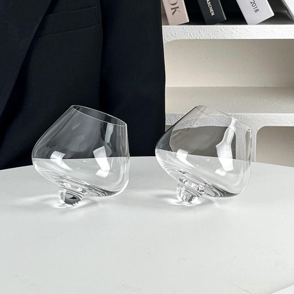 Rotating Irregular Whiskey Wine Glass Tumbler Whiskey Liquor Glasses Cognac Glasses Cup  Cocktail