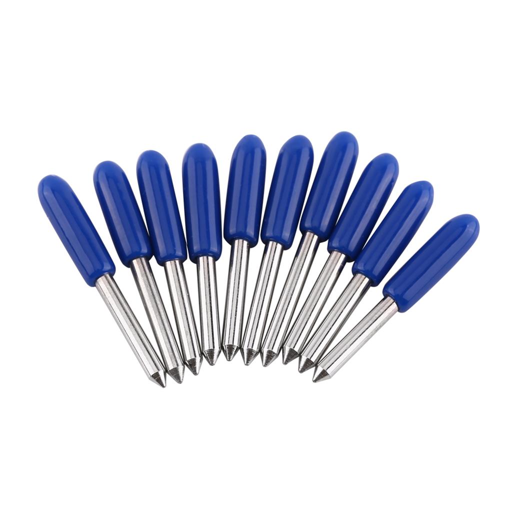 10pcs Plotter Cutter Knife Cemented Carbide Blade For Vinyl Cutting 30 Deg 45 Deg 60 Deg