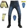 Motorcycle Riding Pants Men Kevlar Reinforced Anti-Tear Biker Jeans With Silicone Padding Fall Season