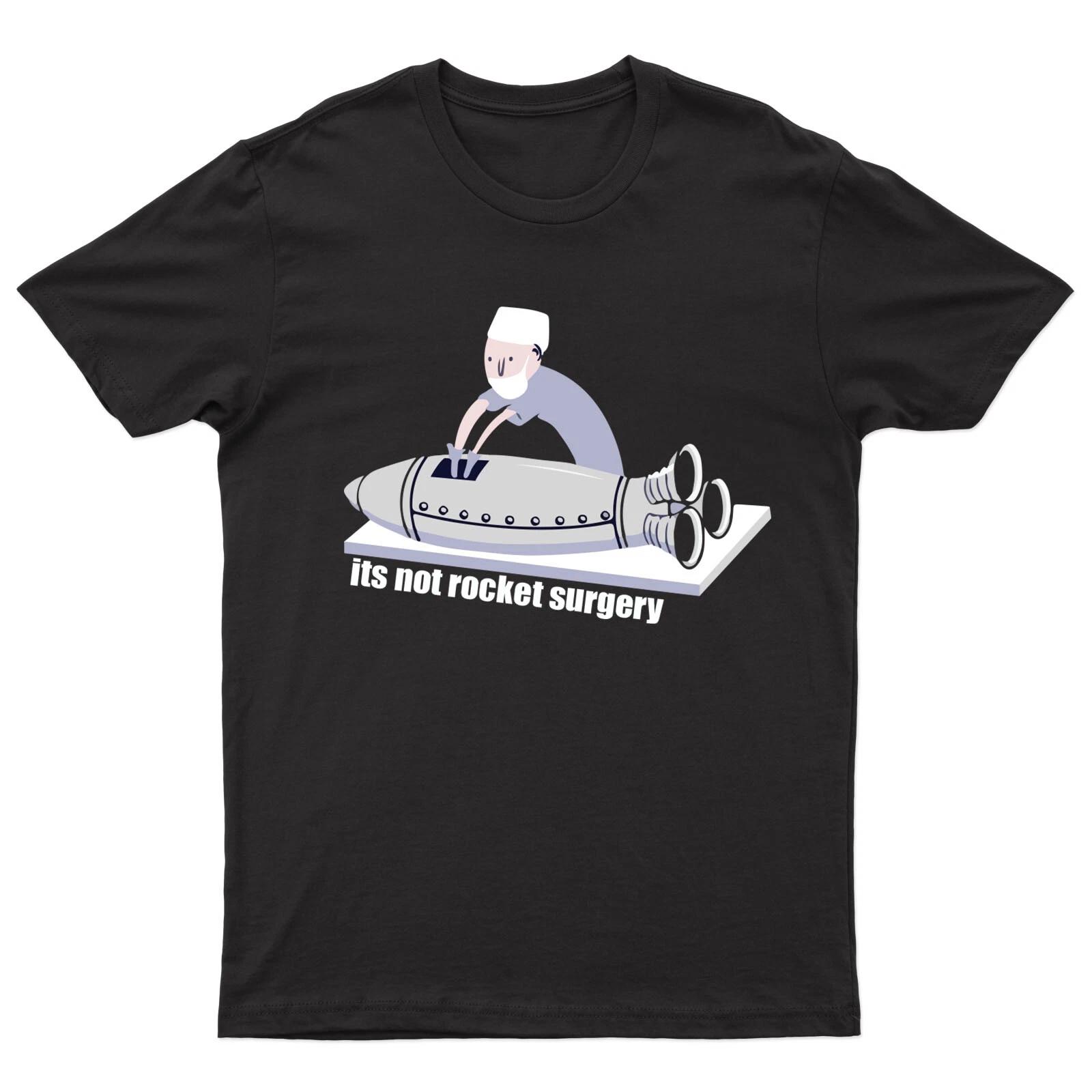 

It s Not Rocket Surgery Mens T shirt Rocket Funny Science Retro Tee M