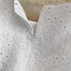Retro Palace Temperament Round Neck Waist Show Thin Hook Flower Hollow a Word Lace Dress Elegant Large Skirt