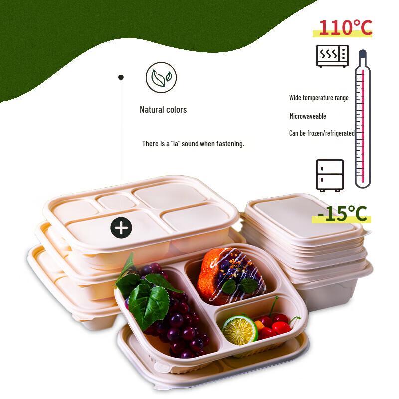Liangdao 1150ml 5-Compartment Degradable Disposable Meal Box
