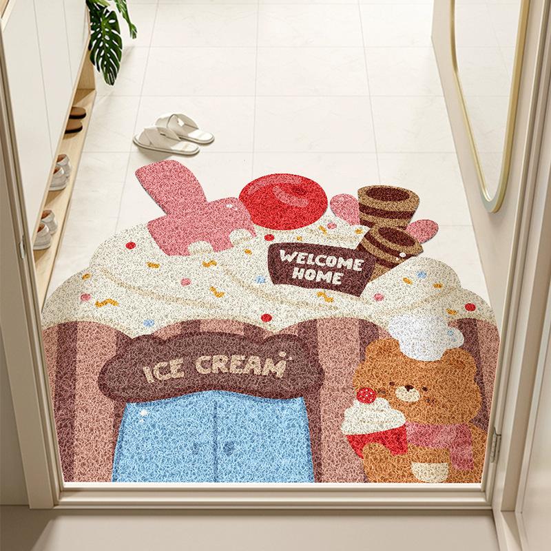 Cartoon Irregular Silk Mat Door Scraping Dirt Can Cut The Foot Mat Wear-resistant Anti-slip Door Mat