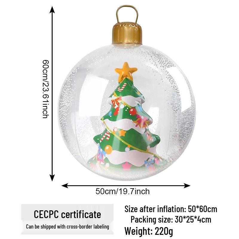 Cross-Border Christmas Courtyard Decoration: PVC Lantern & Inflatable Christmas Ball Set