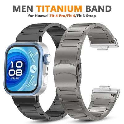 Correa de Titanio para Huawei Watch Fit 4 Pro Fit3 Correa Accesorios Pulsera Reemplazada para Huawei Fit 4 Correa de Negocios de Lujo