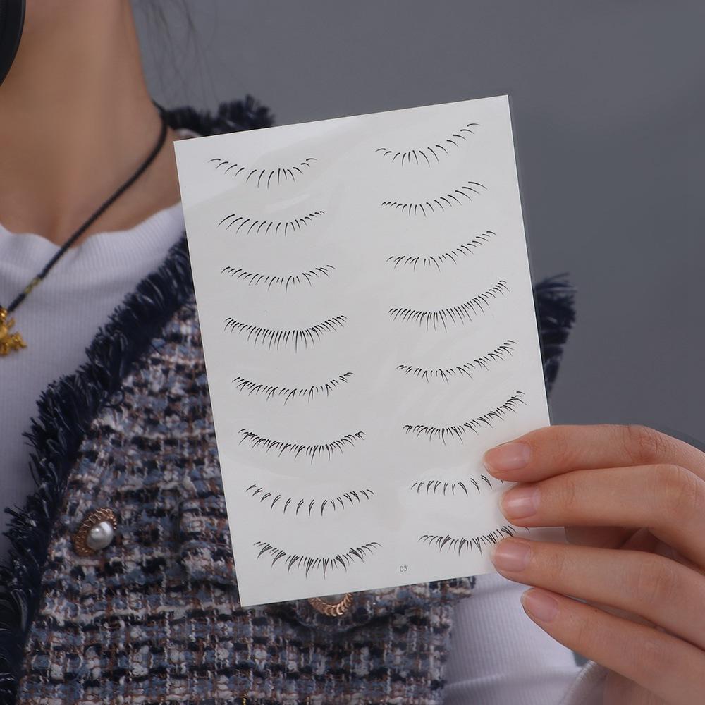 Multi-Style False Eyelashes Tattoo Simulation Transfer Lashes Decals  Eye Makeup Tools