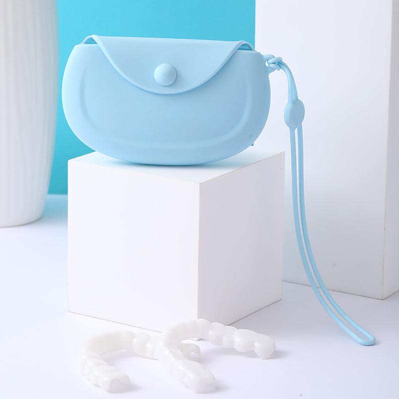 1 buc. Carcasă din silicon pentru proteză dentară Cutie de depozitare pentru retainer Container pentru proteză bucală Carcasă pentru proteză dentară