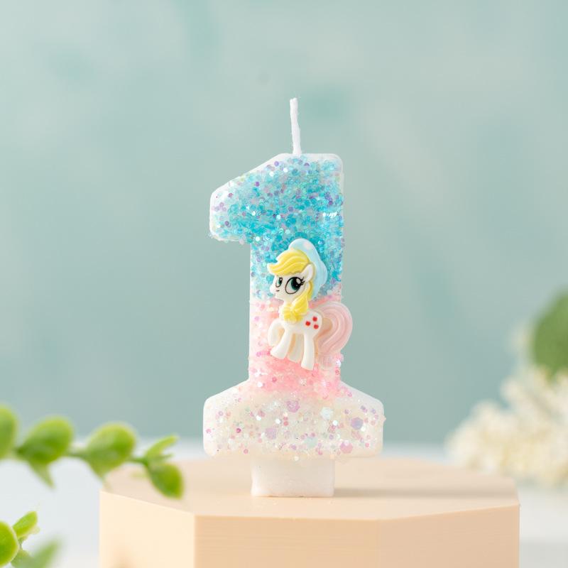 Cartoon Creative DIY Birthday Party Atmosphere Digital Candle 0-9 Decorative Ornaments Crafts