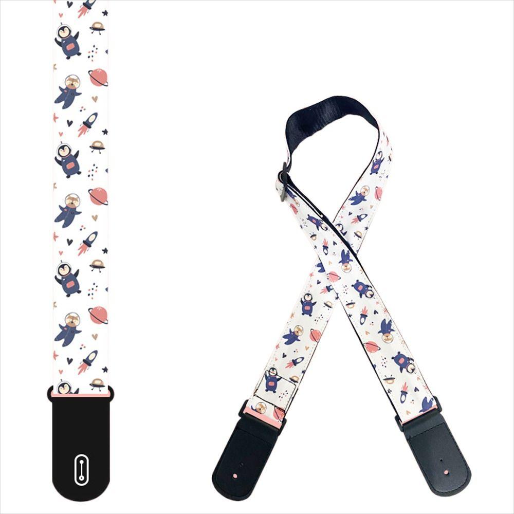 Cute Cartoon Electric Guitar Belt Adjustable Acoustic Guitar Strap Guitar Strap  Instrument