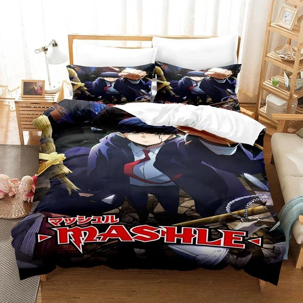 

Новый 3D аниме Mashle Magic and Muscles комплект постельного белья Single Twin Full Queen King Size комплект постельного белья для взрослых и детей спальня пододеяльники комплекты EU Single 135x200cm