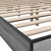 Bed Frame Gray Sonoma 120x200 cm Particleboard and Metal