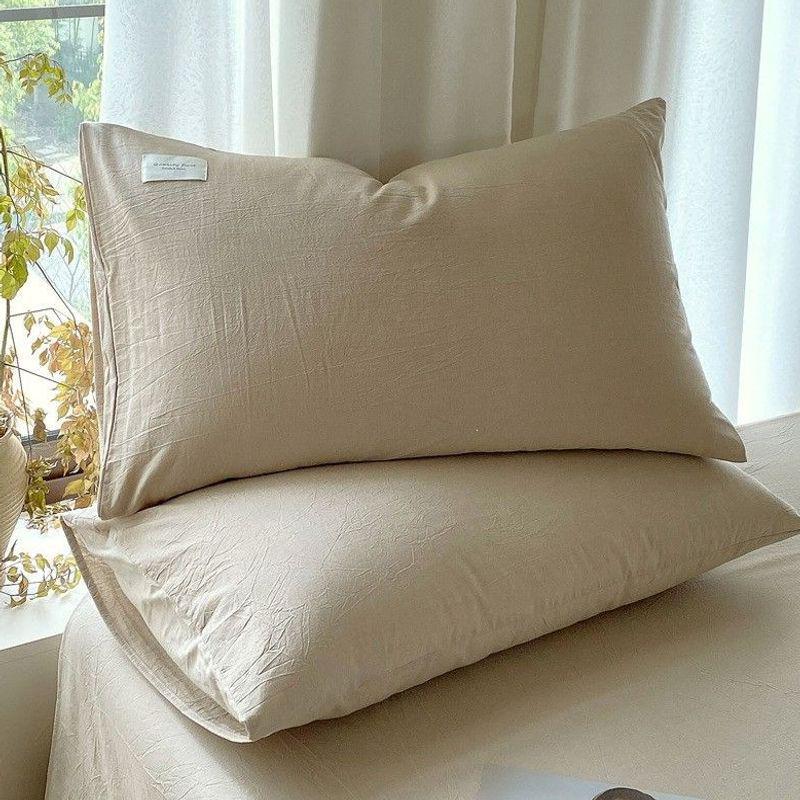 Premium 100% Cotton Pillowcase Pair 48x74cm for Home or Student Use