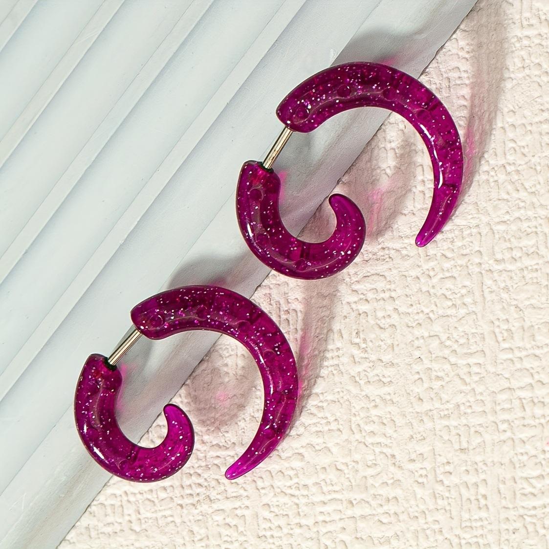 

Fashion Sequins Acrylic Horns Shape Ladies Student Girls Party Pie Vacation фіолетовий