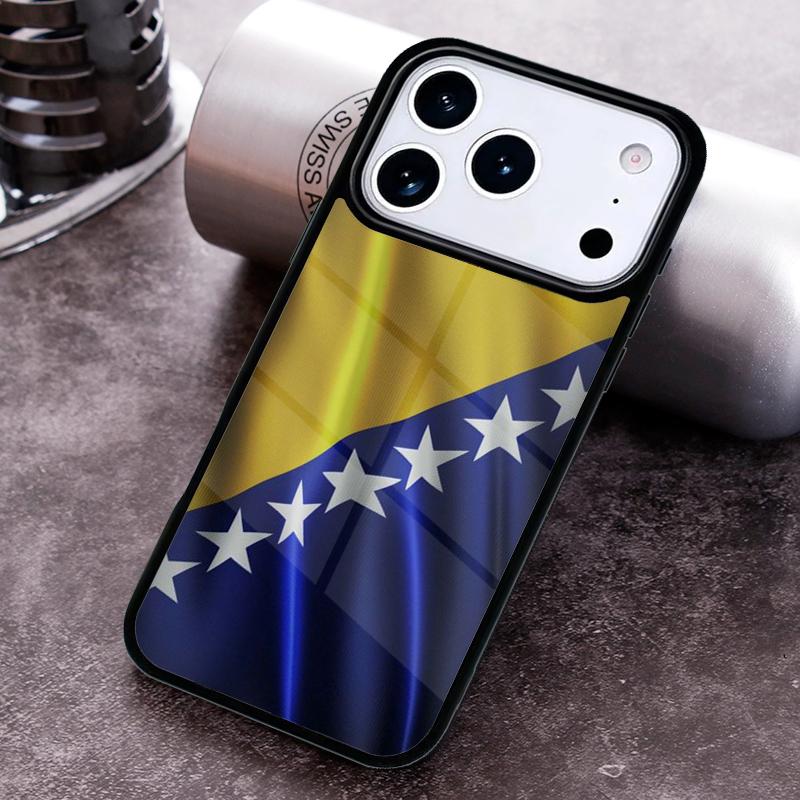 Bosnia Flag Phone Case For iPhone 17 16 15 14 13 12 11 Pro Max Plus 17Air Soft Silicone Cover