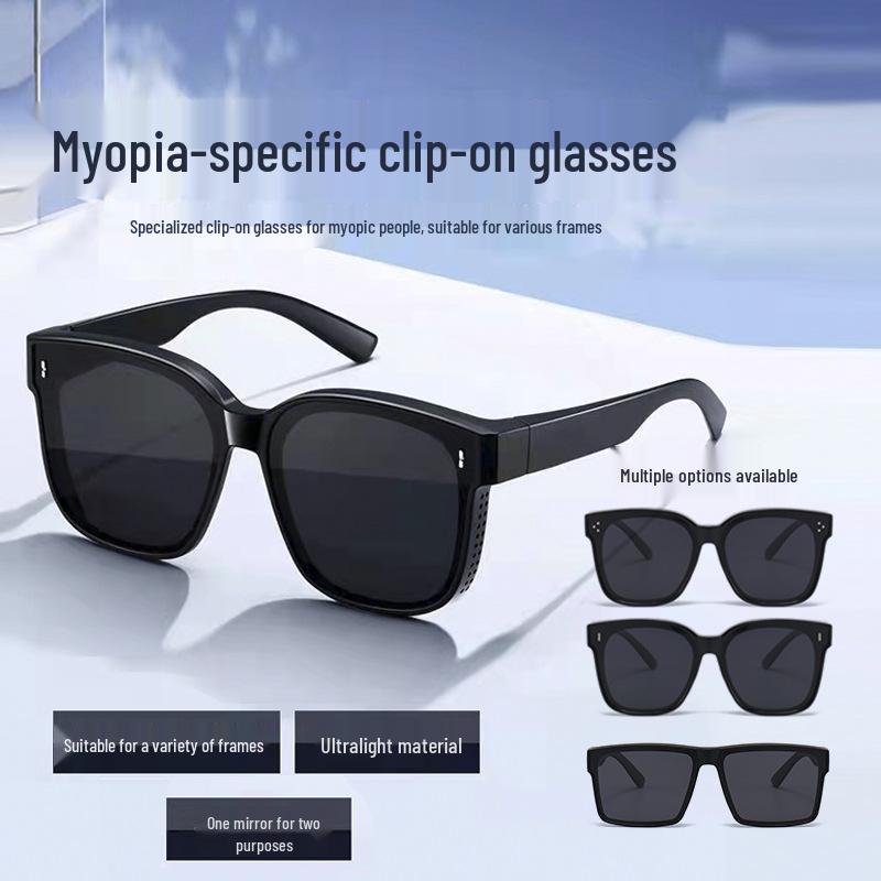 Polarized Clip-On Sunglasses for Over Prescription Glasses - Unisex, Perfect for Driving, Fashionable, Summer Style, Sun Protection