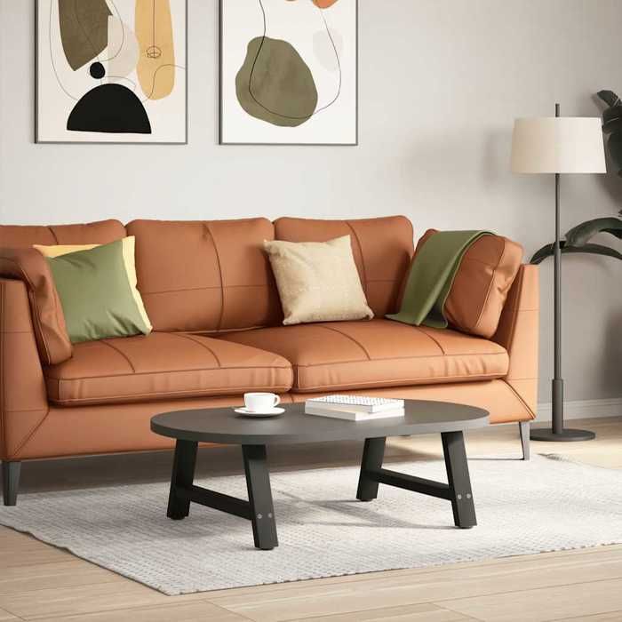 VidaXL Coffee Table Legs In A-Shape, 2 Pieces, Black, 60 X (30-31) Cm, Steel 4012820