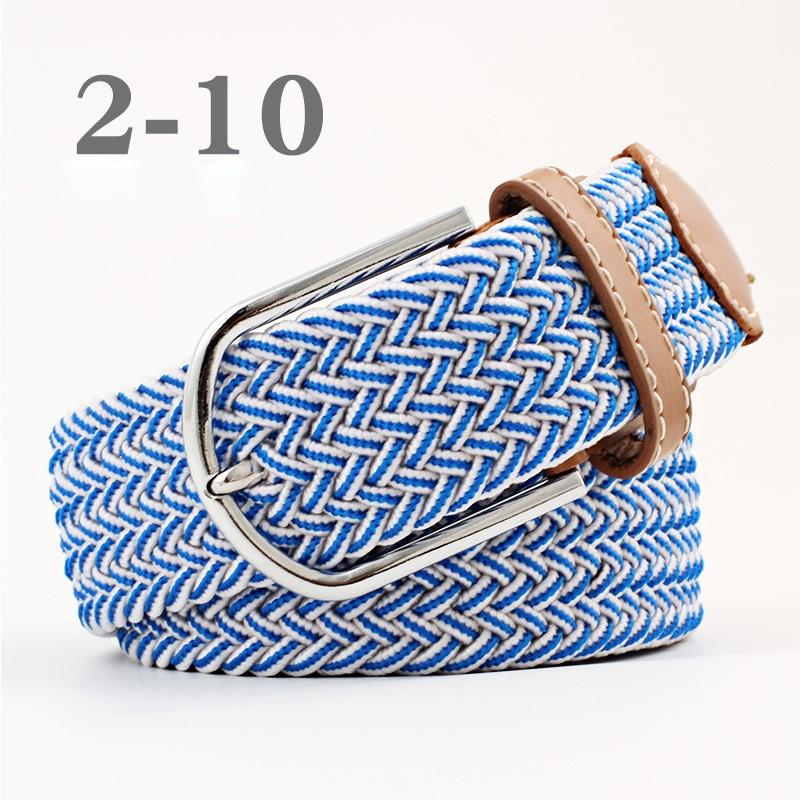 2026 New Fashion High Quality Explosive Women's Canvas Belt Men's Elastic Belt Casual Stretch Woven Pin Buckle Belt