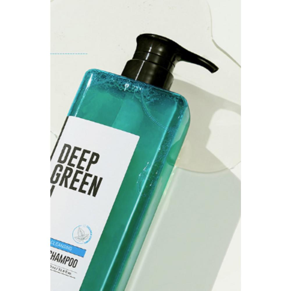 J.Sup Deep Green J Tea Tree Hair Loss Oily Cool Shampoo, 1L, 1 Unit