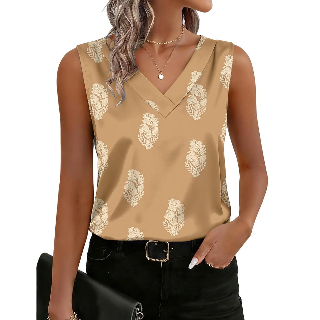 Women's Fashionable Casual Retro Striped Print Tank Top