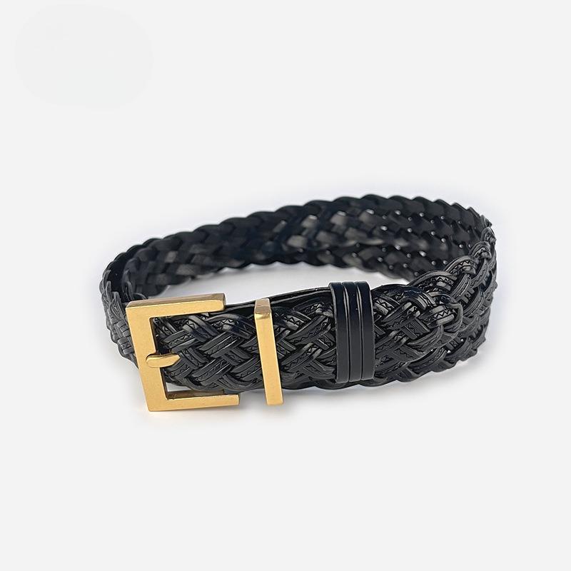Non-hole Braided Retro Fashion Women's Belt with Casual Pants Jeans Short Skirt Women's Belt