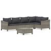 VidaXL Garden Lounge Set with Cushions 6 Pcs, Patio Furniture Set, Outdoor Furniture, Patio Sofa, Modern, 3187275