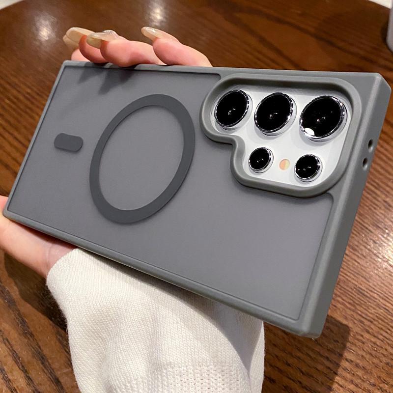 

Magnetic Frosted Phone Case for Samsung S21+/S22/S23/S24 Ultra S22 сірий колір