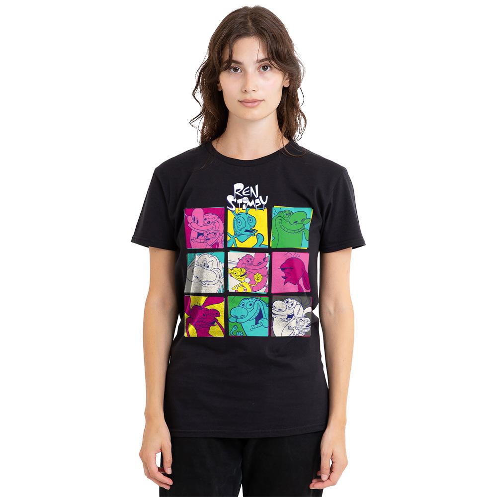 Ren & Stimpy Unisex Adult Warhol 2 T-Shirt