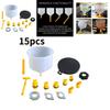 Comprehensive 15 Piece Plastic Coolant Funnel Set With Versatile Interchangeable Interfaces For Automotive Use