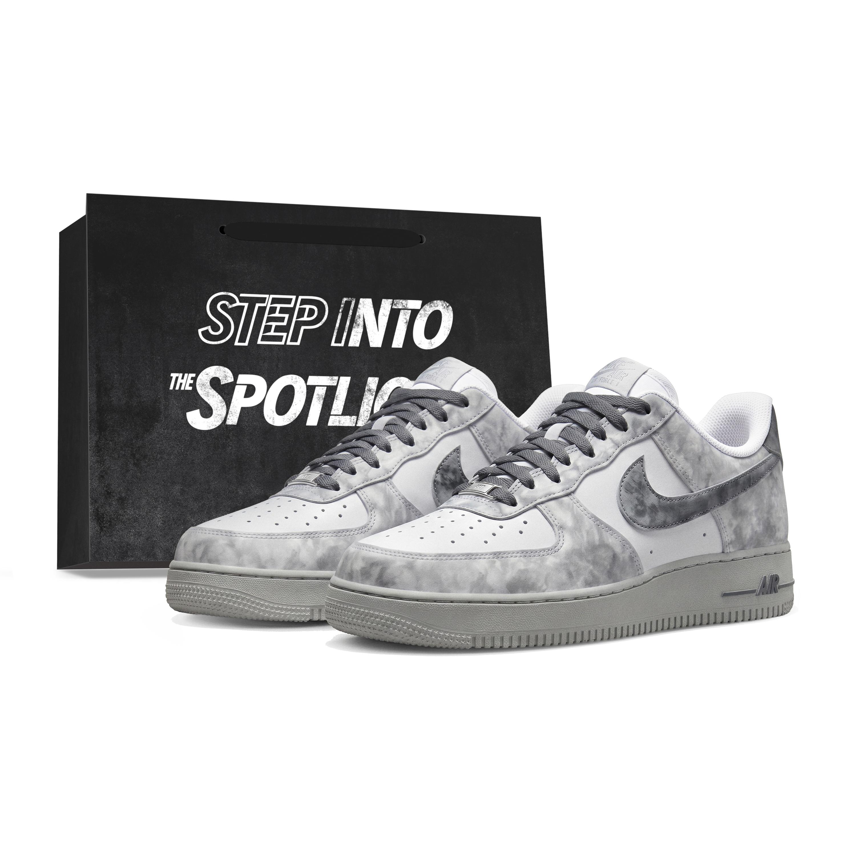 

Nike Air Force 1 Low Gray Blended Shoes Slip Resistant, Abrasion Resistant, Breathable Low top Skateboard Shoes Men s FJ4146-100(Teamdudu-) 44.5