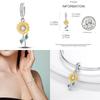Gold Plated Sunflower Butterfly Pendant Love Charms Beads Fit Original Charms Bracelet Diy Copper Jewelry Gift