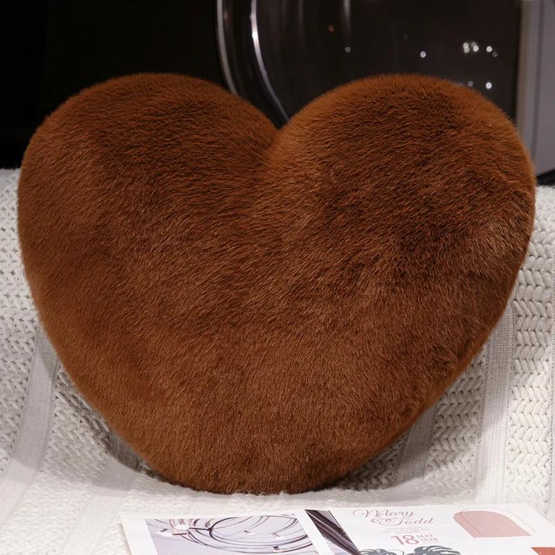 Simulazione 11/40/50Cm Cuscino a Forma di Cuore Giocattoli di Peluche Riempiti Bambole di Cartone Morbide Decorazione per la Casa Regalo Confortevole Regalo di Compleanno