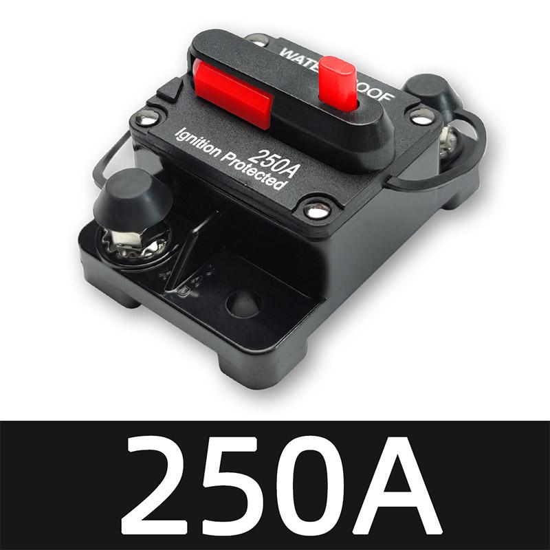 30A To 300A 12V-48V Circuit Breaker Power Protect Fuse Trolling with Manual Reset Waterproof Car Boat Manual 80A 100A 200A 250A