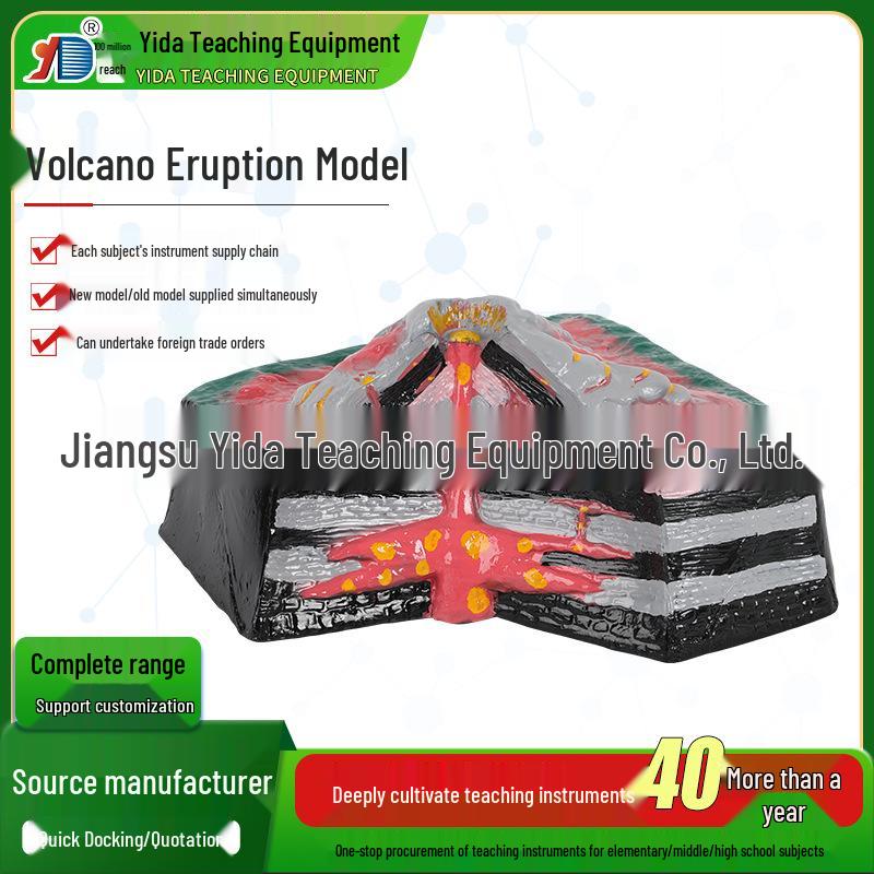 Educational Volcano Eruption Model for Geography & Geology 38x38x19cm, approx. 2550g
