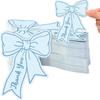 100pcs 2.5x3.5 Inch Thank You Cards Paper Pink Bow Gift Card Handwritten Style DIY Crafts Bowknot Cards Happy Valentines Days