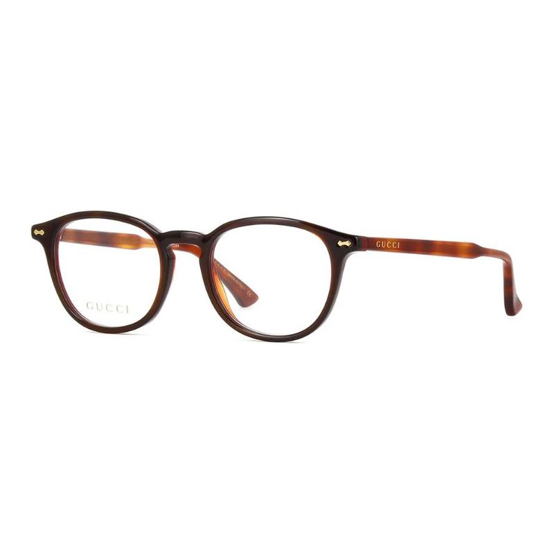 Gucci Logo Oval Optical Frame Unisex Couple Style Tortoiseshell Color