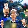 Acrylic Naughty Santa Christmas Tree Ornament Cartoon Style Male And Female Options Character Design