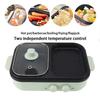 Dual Use Electric Cooker Electric Fry Pot Energy Saving Uniform Heating Easy Cleaning 1300W with Lid for Indoor Outdoor Cooking