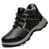Mens Winter Insulated Safety Work Boots Steel Toe High-Cut Anti-Impact Puncture-Resistant Waterproof PU Sole