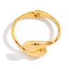 Fashion Vintage Bangles Irregular Wide Cuff Geometric Bracelets Alloy Texture Cuff Bangle for Parties and Daily Wear