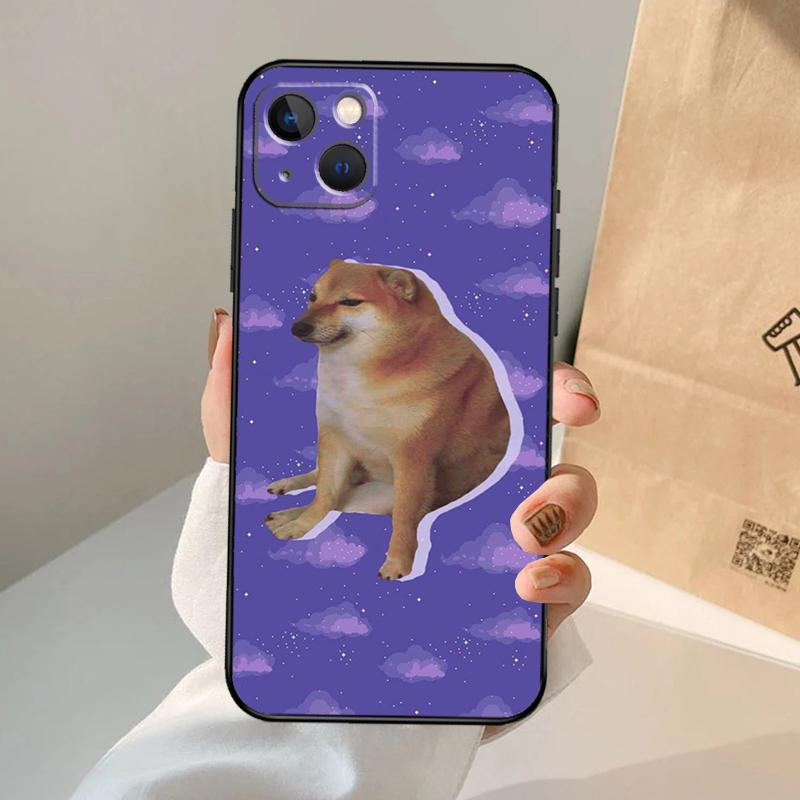 Funny Cheems Doge Case For iPhone 16 15 14 13 11 12 Pro Max XS X XR Plus Back Cover For iPhone 16 15 14 12 13 Mini