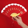 Traditional Fan Design Red Envelope 6/8/10 Cards Frosted Spring Festival Red Wallet with Chinese Knot Tassel