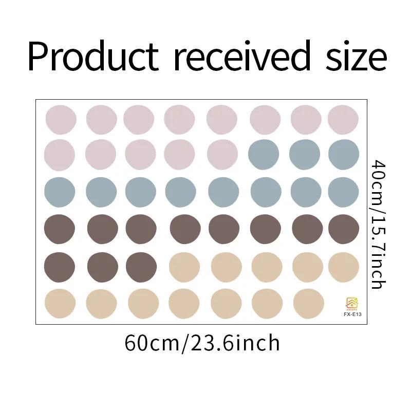 1Pc DIY Mixed Morandi Color Dots Wall Stickers Home Decor Nordic Style Vinyl Art Decals Living Room Kids Bedroom Decoration