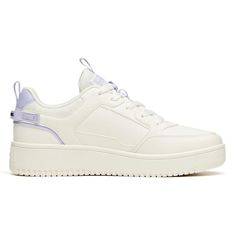 Anta Life Collection Slip Resistant Abrasion Resistant Low top Skateboard Shoes Women's Purple White 922018061-11