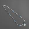 MONS Blue Aventurine Shell Beaded Necklace: Versatile, Light Luxury Beach Style for Vacations