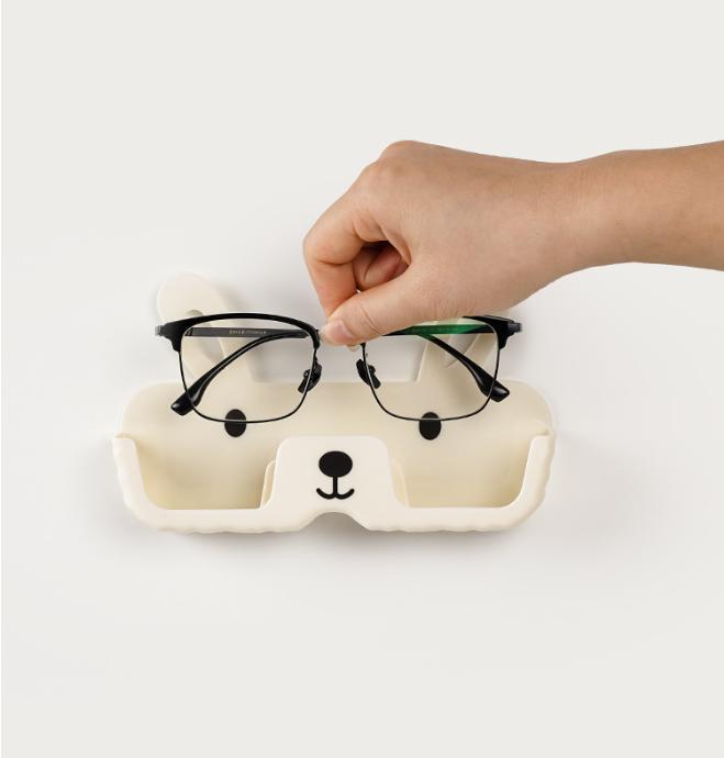 Cute Glasses Storage Box, Shelf, Wall Mounted, No Drilling Required