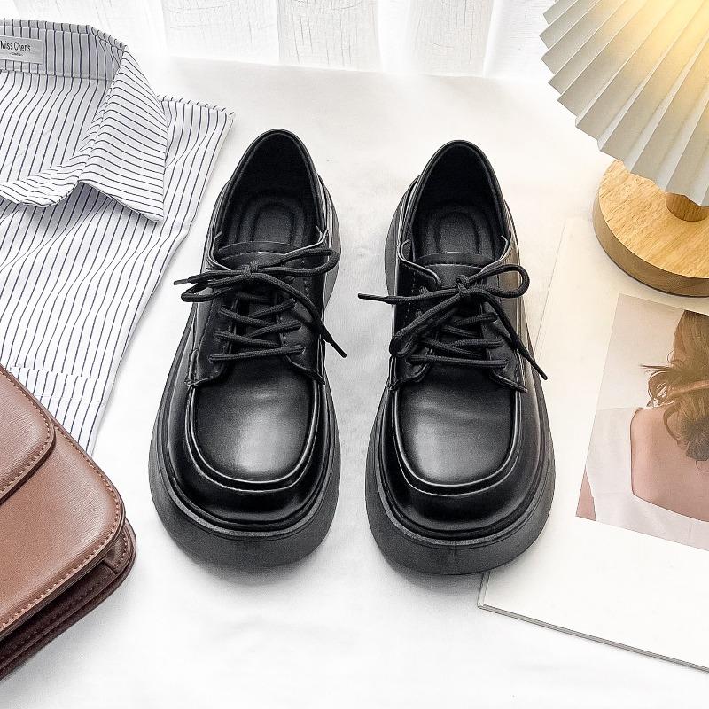 Retro Leather Shoes, Women's Thick-soled Shoes, Single Shoes and Big-headed Shoes Are All Versatile