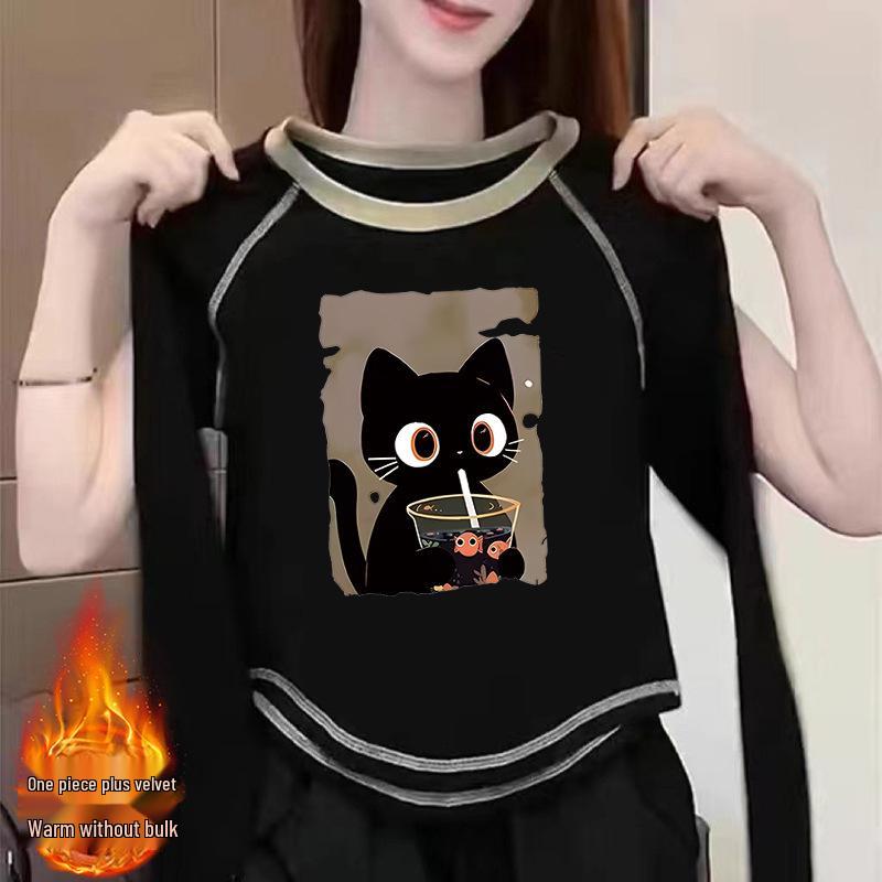 

Double-Sided German Velvet Women s Shirt - 2024 New Autumn/Winter Versatile Long-Sleeved Chic Top XL (recommended 125-135 jin)