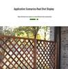 Carbonized Wood Fence and Railing Picket with Climbing Plant Stand for Outdoor Decoration