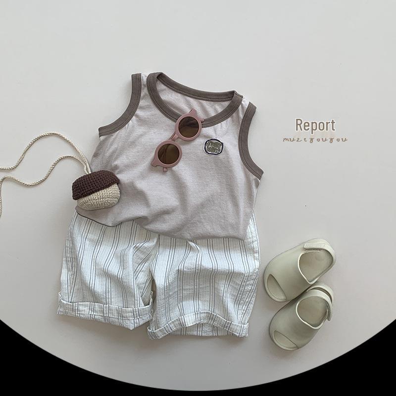Children's Retro Mori Style Tank Top - Cool & Trendy Summer Vest for Boys & Girls
