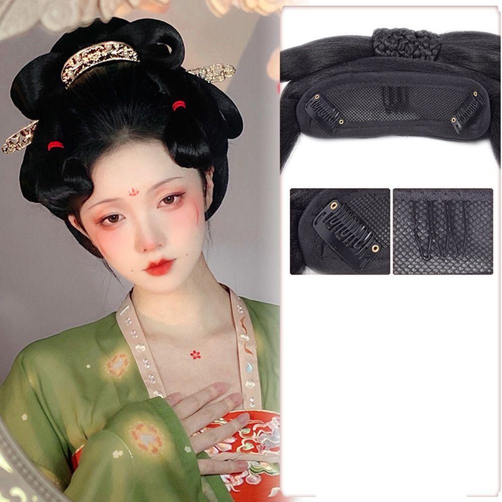 Ancient costumes Hanfu Cosplay Wig Princess Hairpiece Synthetic Hair Extension Retro Hair Chignon
